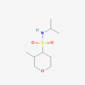 molecular formula C9H19NO3S B13956384 N-isopropyl-3-methyltetrahydro-2H-pyran-4-sulfonamide 