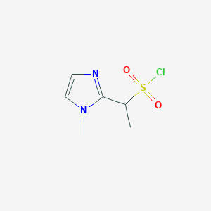 molecular formula C6H9ClN2O2S B13956388 1-(1-methyl-1H-imidazol-2-yl)ethanesulfonyl chloride 