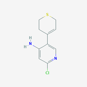 molecular formula C10H11ClN2S B13956395 2-chloro-5-(3,6-dihydro-2H-thiopyran-4-yl)pyridin-4-amine 