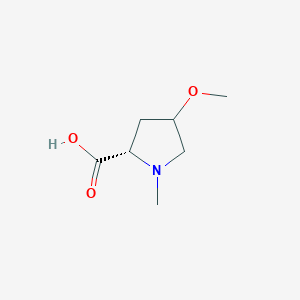 molecular formula C7H13NO3 B13956409 Proline, 4-methoxy-1-methyl- CAS No. 666849-95-2