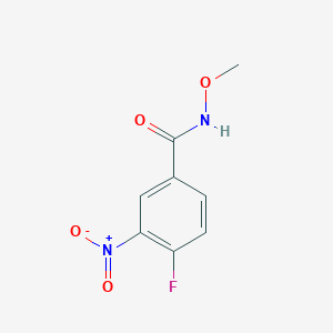 molecular formula C8H7FN2O4 B13956412 4-Fluoro-N-methoxy-3-nitrobenzamide CAS No. 348165-46-8