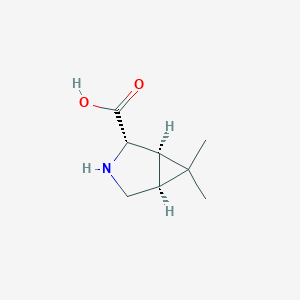 molecular formula C8H13NO2 B1395644 (1R,2S,5S)-6,6-二甲基-3-氮杂双环[3.1.0]己烷-2-羧酸 CAS No. 911835-76-2