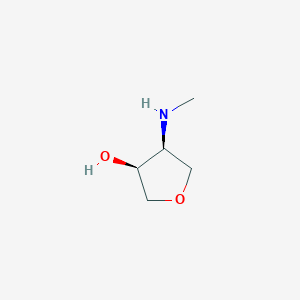 molecular formula C5H11NO2 B13956445 (3S,4S)-4-(methylamino)oxolan-3-ol 