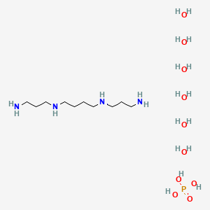 molecular formula C10H41N4O10P B13956478 N,N'-bis(3-Aminopropyl)butane-1,4-diamine; phosphoric acid hexahydrate 