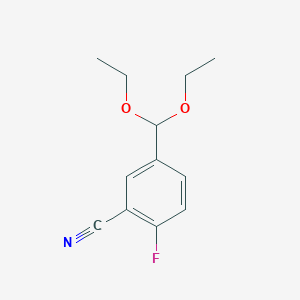 B1395653 5-(Diethoxymethyl)-2-fluorobenzonitrile CAS No. 1176161-37-7