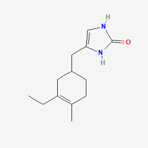 molecular formula C13H20N2O B13956537 4-((3-Ethyl-4-methylcyclohex-3-en-1-yl)methyl)-1H-imidazol-2(3H)-one 