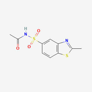 molecular formula C10H10N2O3S2 B13956564 n-[(2-Methyl-1,3-benzothiazol-5-yl)sulfonyl]acetamide CAS No. 21431-24-3