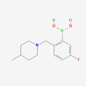 B1395657 (5-Fluoro-2-((4-methylpiperidin-1-yl)methyl)phenyl)boronic acid CAS No. 1332505-87-9