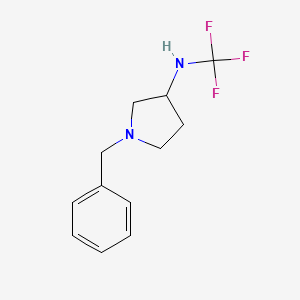 molecular formula C12H15F3N2 B13956574 1-benzyl-N-(trifluoromethyl)pyrrolidin-3-amine 