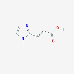 molecular formula C7H8N2O2 B13956577 2-Propenoic acid, 3-(1-methyl-1H-imidazol-2-yl)- 