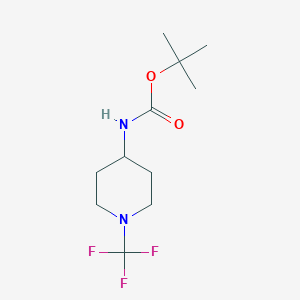 molecular formula C11H19F3N2O2 B13956639 Tert-butyl (1-(trifluoromethyl)piperidin-4-yl)carbamate 