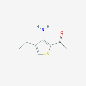 molecular formula C8H11NOS B13956643 1-(3-Amino-4-ethylthiophen-2-yl)ethan-1-one CAS No. 87676-05-9