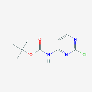 molecular formula C9H12ClN3O2 B1395681 叔丁基(2-氯嘧啶-4-基)氨基甲酸酯 CAS No. 849751-48-0