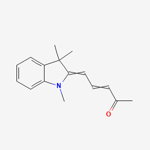 B1395683 (E)-5-((E)-1,3,3-trimethylindolin-2-ylidene)pent-3-en-2-one CAS No. 53704-20-4