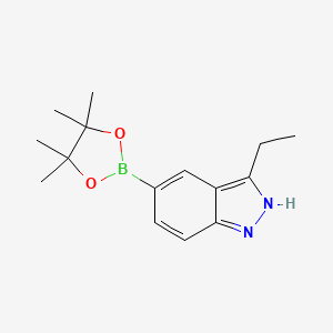 B1395706 3-Ethyl-5-(4,4,5,5-tetramethyl-1,3,2-dioxaborolan-2-YL)-1H-indazole CAS No. 864774-69-6