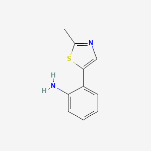 molecular formula C10H10N2S B1395713 2-(2-Methyl-thiazol-5-YL)-phenylamine CAS No. 1089330-54-0