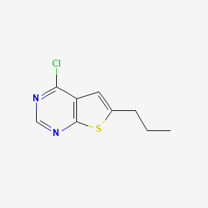 molecular formula C9H9ClN2S B1395724 4-Chloro-6-propylthieno[2,3-d]pyrimidine CAS No. 439692-82-7