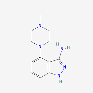 molecular formula C12H17N5 B1395727 4-(4-methylpiperazin-1-yl)-1H-indazol-3-amine CAS No. 1211511-95-3