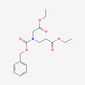 molecular formula C17H23NO6 B1395732 3-(((苄氧羰基)-(2-乙氧基-2-氧代乙基)氨基)丙酸乙酯 CAS No. 51814-17-6
