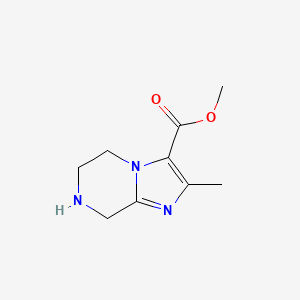 molecular formula C9H13N3O2 B1395736 Methyl 2-methyl-5,6,7,8-tetrahydroimidazo[1,2-a]pyrazine-3-carboxylate CAS No. 1211507-59-3