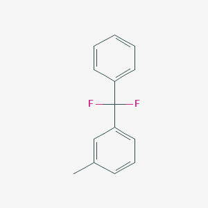 molecular formula C14H12F2 B1395743 1-[Difluoro(phenyl)methyl]-3-methylbenzene CAS No. 133745-72-9