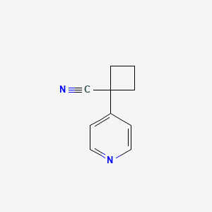 molecular formula C10H10N2 B1395768 1-(pyridin-4-yl)cyclobutane-1-carbonitrile CAS No. 485828-63-5