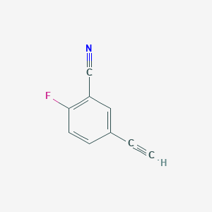 molecular formula C9H4FN B1395773 5-Ethynyl-2-fluorobenzonitrile CAS No. 1093306-86-5