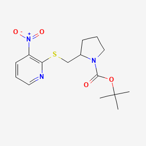 2-(3-Nitro-pyridin-2-ylsulfanylmethyl)-pyrrolidine-1-carboxylic acid tert-butyl ester