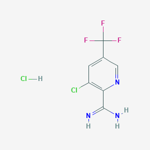 molecular formula C7H6Cl2F3N3 B1395777 3-氯-5-(三氟甲基)吡啶甲酰胺盐酸盐 CAS No. 1179362-45-8