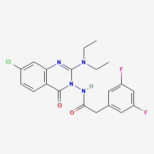 N-(7-chloro-2-diethylamino-4-oxo-4H-quinazolin-3-yl)-2-(3,5-difluorophenyl)acetamide