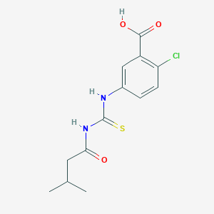 2-Chloro-5-{[(3-methylbutanoyl)carbamothioyl]amino}benzoic acid