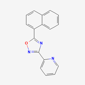 molecular formula C17H11N3O B13957848 3-(Pyridin-2-yl)-5-(1-naphthyl)-1,2,4-oxadiazole 