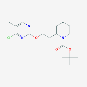 tert-Butyl 2-(2-((4-chloro-5-methylpyrimidin-2-yl)oxy)ethyl)piperidine-1-carboxylate