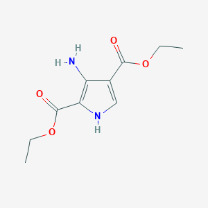 molecular formula C10H14N2O4 B1395793 3-氨基-1H-吡咯-2,4-二甲酸二乙酯 CAS No. 853058-40-9