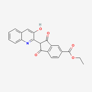 Ethyl 2,3-dihydro-2-(3-hydroxy-2-quinolyl)-1,3-dioxo-1H-indene-5-carboxylate