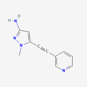 1-methyl-5-(pyridin-3-ylethynyl)-1H-pyrazol-3-amine