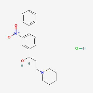 alpha-(2-Nitro-4-biphenylyl)-1-piperidinepropanol hydrochloride