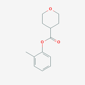 (2-methylphenyl) oxane-4-carboxylate