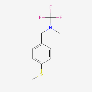 molecular formula C10H12F3NS B13958007 1,1,1-trifluoro-N-methyl-N-(4-(methylthio)benzyl)methanamine 