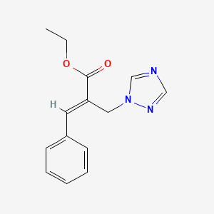 (E)-ethyl 2-((1H-1,2,4-triazol-1-yl)methyl)-3-phenylacrylate