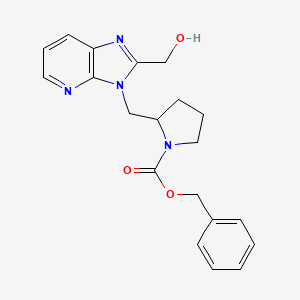 benzyl 2-((2-(hydroxymethyl)-3H-imidazo[4,5-b]pyridin-3-yl)methyl)pyrrolidine-1-carboxylate