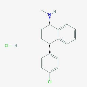 B139581 (1S,4S)-4-(4-chlorophenyl)-N-methyl-1,2,3,4-tetrahydronaphthalen-1-amine;hydrochloride CAS No. 79646-00-7