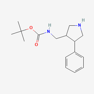 molecular formula C16H24N2O2 B1395810 tert-Butyl (4-phenyl-3-pyrrolidinyl)methylcarbamate CAS No. 1824207-99-9