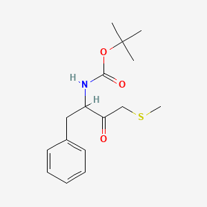 molecular formula C16H23NO3S B1395812 叔丁基(1-苄基-3-甲硫基-2-氧代丙基)氨基甲酸酯 CAS No. 200190-95-0