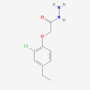 molecular formula C10H13ClN2O2 B1395819 2-(2-Chloro-4-ethylphenoxy)acetohydrazide CAS No. 1555921-44-2