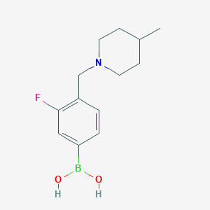 molecular formula C13H19BFNO2 B1395821 3-Fluoro-4-((4-methylpiperidin-1-yl)methyl)phenylboronic acid CAS No. 1334321-25-3