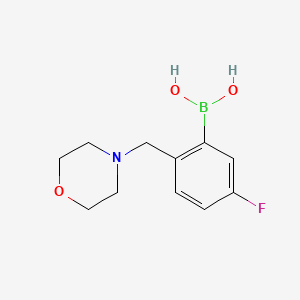 molecular formula C11H15BFNO3 B1395822 (5-Fluoro-2-(morpholinomethyl)phenyl)boronic acid CAS No. 1292755-44-2