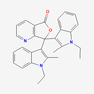 Furo[3,4-b]pyridin-5(7H)-one, 7,7-bis(1-ethyl-2-methyl-1H-indol-3-yl)-