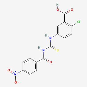 2-Chloro-5-({[(4-nitrophenyl)carbonyl]carbamothioyl}amino)benzoic acid