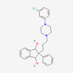 1,3-Indandiol, 2-(3-(4-(m-chlorophenyl)-1-piperazinyl)propyl)-2-phenyl-